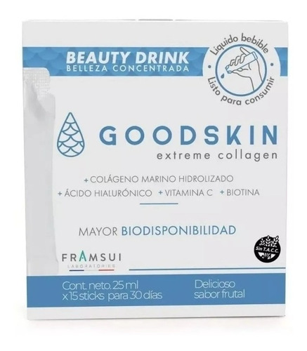 Colageno Marino Hidrolizado Goodskin Acido Hialuronico 