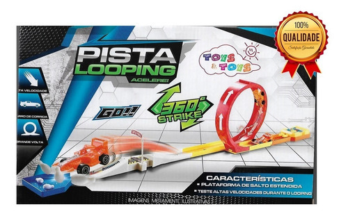 Brinquedo Pista De Carro 360° Looping Strike Cor Multicor