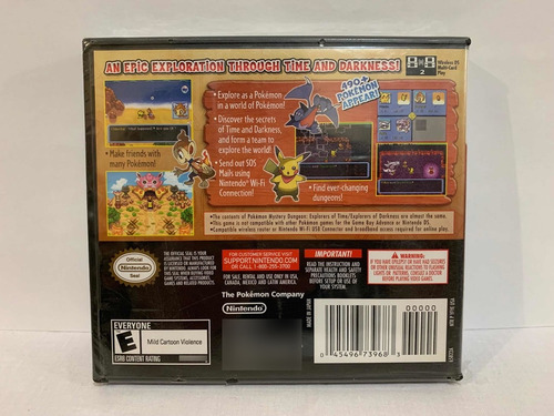 Pokemon Mystery Dungeon Explorers Of Darkness Nintendo Ds (Usado)
