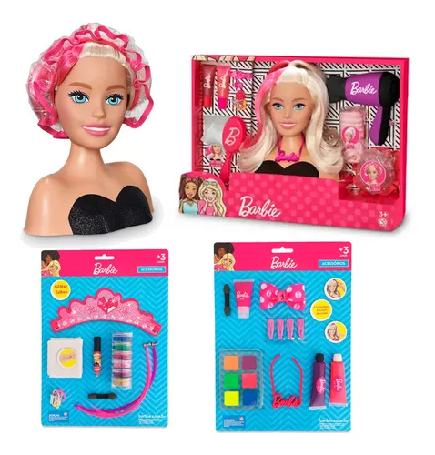 Busto Barbie - Styling Hair - Maquiagem - Pupee - superlegalbrinquedos