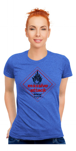 Playera Massive Attack Blue Lines Retro Style Para Mujer