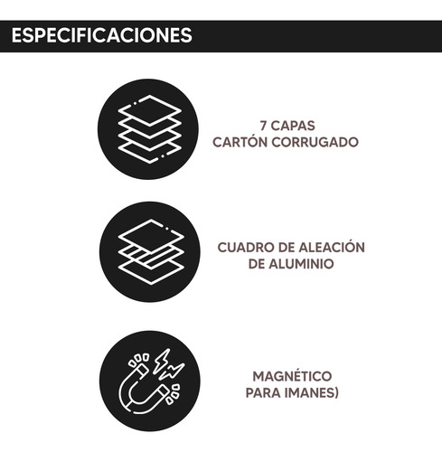 Kit 2 Pizarron Negro 60x90cm Gis Magnetico Premium