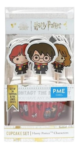 Harry Potter - Juego De 24 Estuches Para Cupcakes Y Adornos