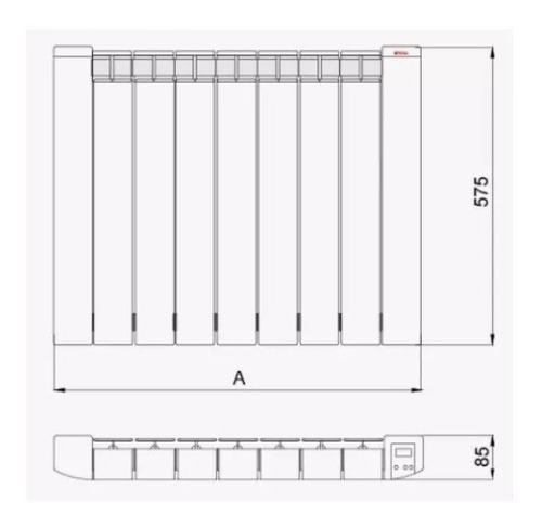 Radiador eléctrico Peisa L500-E 1500 blanco 230V