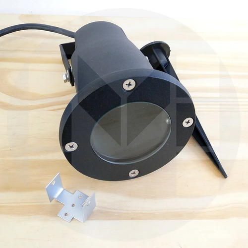Imagen 4 de 10 de Estaca Para Jardin Parques Gu10 Negra Apto Led Aluminio