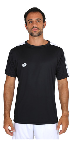 Remera Fútbol Lotto Your Team Hombre En Negro