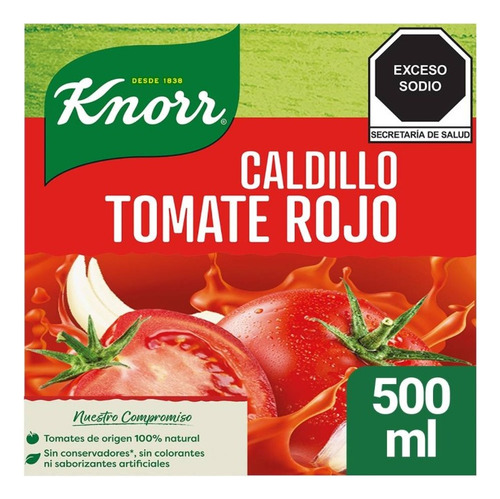 10 Pzas Caldillo De Tomate Rojo Knorr 500 Ml