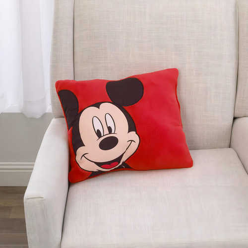 Disney Mickey Decorative Pillow, Red Color Mickey Mouse - Rojo