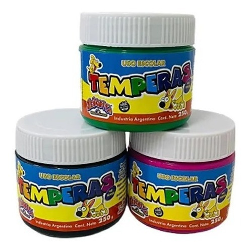 Tempera Pintura Sta Señorita Pote 250g Colores Color Rojo Bermellón