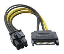 Comprar 30 Cable Sata 15 Pin Macho A 6 Pin Pci-express Pcie Tarjeta 