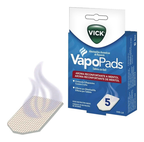 Imagen 2 de 5 de Almohadillas Aromaticas Repuesto Vick Vapopads X5