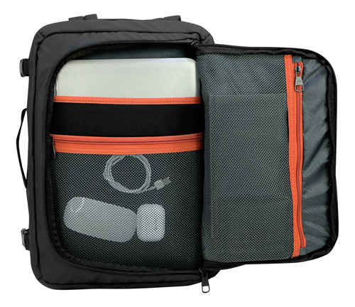 Mochila De Viaje Premium Traveler Reverse Negro Head