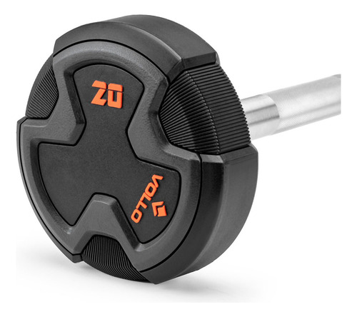 Barra Reta Montada Peso 20kg Musculação Academia Vollo