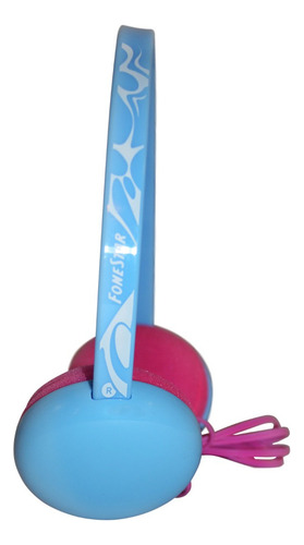 Audífonos Ligeros De Diadema Ajustable Fa-598az Fonestar Color Azul
