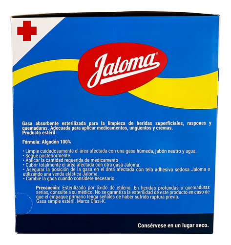 Gasas Simple Estéril 10x10cm Caja Con 100 Sobres Desechable