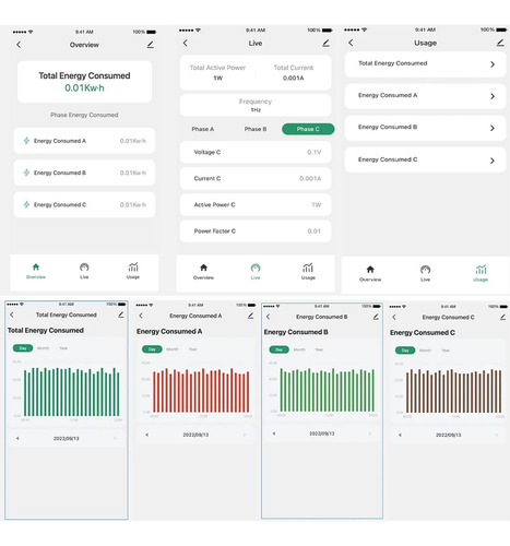 Medidor Esperto Do Kwh Da Energia Do Poder De Wifi Do App