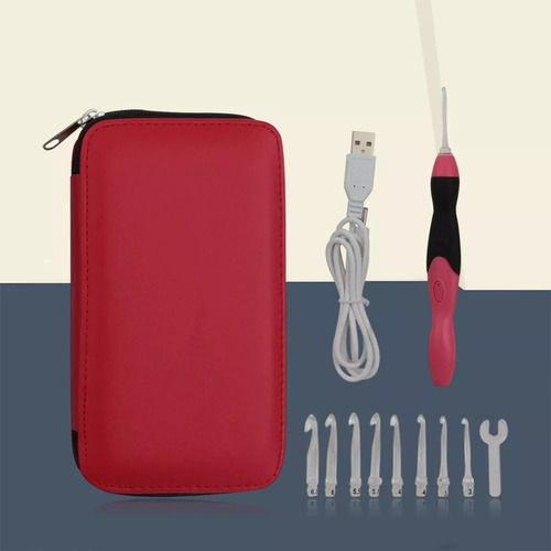 & Agujas De Crochet Con Luz Led Usb 9 En 1 For Manualidades