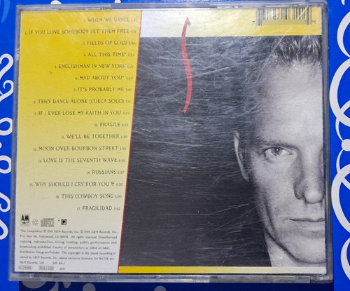 Sting Cd The Best Of 1984 -1994 Fields Gold Estándar (Usado)