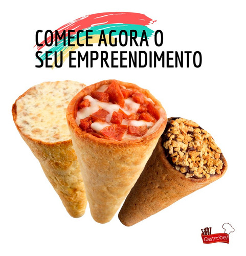 Imagem 2 de 2 de Kit Modeladora + 12 Suportes M Esc + 50 Cone 14cm Pizza Cone