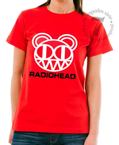 Polera Manga Corta Dama Banda Musical Radiohead