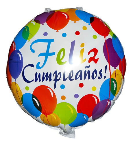 15 Globos Feliz Cumpleaños Metálicos Para Gas Helio