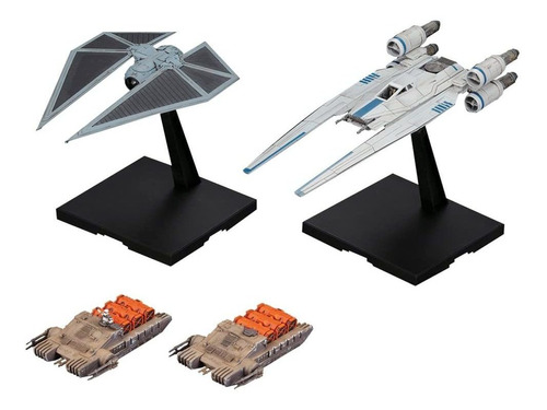 Bandai Hobby Star Wars U-wing Fighter & Tie Strogue Rogue On