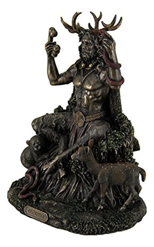 Estatua Celta Del Dios De Los Animales Y El Inframundo Color Bronce