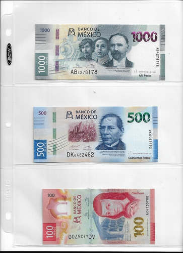 Imagen 2 de 8 de 30 Micas Hojas Bcw Para Billetes 3 Espacios Para 90 Billetes