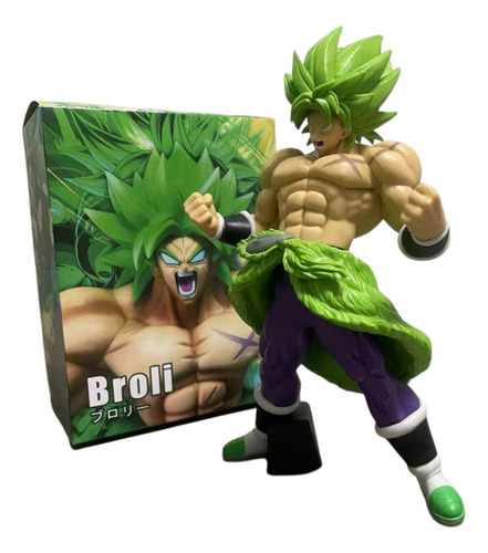 Figura Dragon Ball Super Broly Verde Super Saiyan 23 Cm