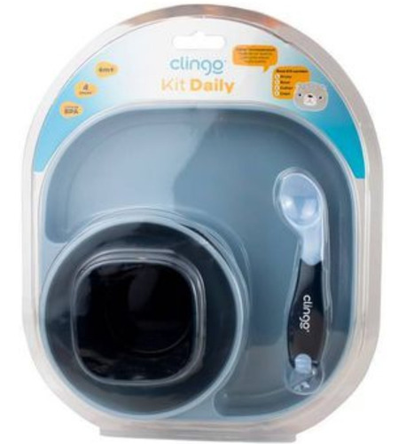 Imagem 7 de 7 de Kit Alimentação Prato Bebê C/ Divisória Bowl Colher Copo