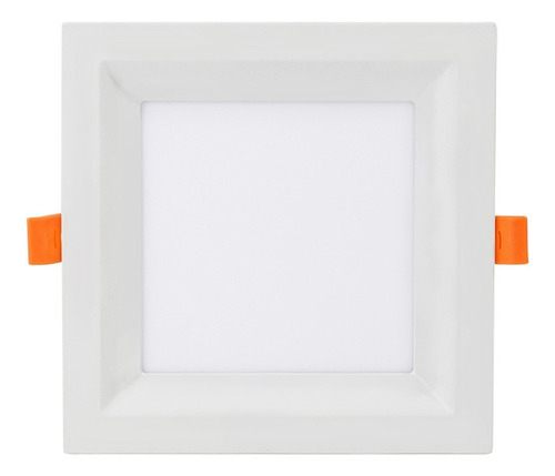 Painel De Led Taschibra Quadrado Embutir Recuado 12w Bivolt Cor Branco Quente 3000k 110v/220v