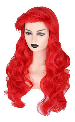 Topcosplay Ariel Wig Adult Women Disfraz De Halloween Peluca