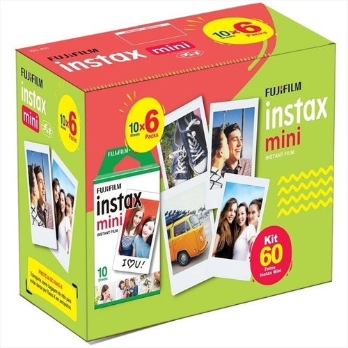 Filme P/ Instax Mini 8 9 7s 90 Polaroid 300 C/ 60 Fotos