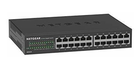 Switch Gigabit Ethernet Netgear 24p (gs324) - Silencioso,