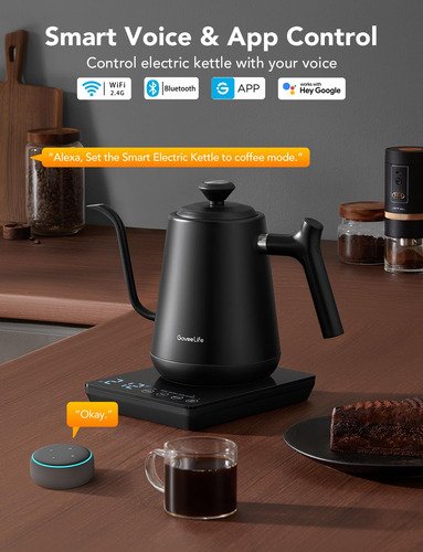 Hervidor Eléctrico Smart Wifi Goveelife De 0,8 L Con Led, 5