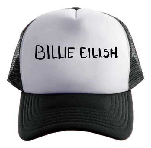 Billie Eilish Logo Gorra Friki Tu Eres #2 Negro Talle Único Regulable Billie Eilish Logo