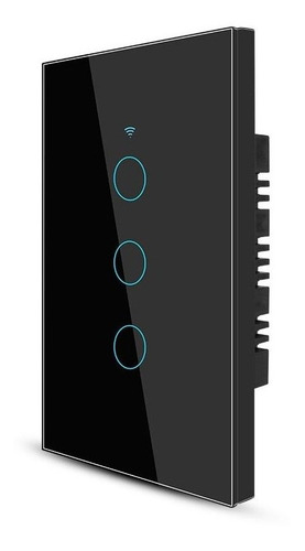 Interruptor Inteligente Touch 3 Botões/teclas Com Wifi Preto