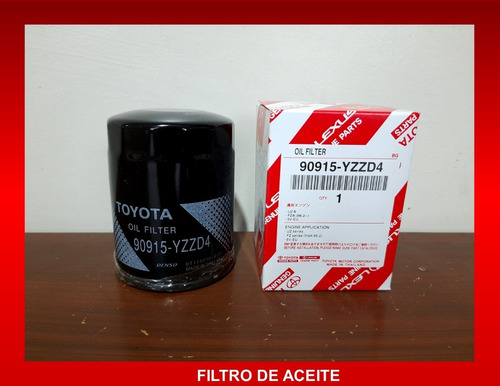 Filtro De Aceite Toyota 90919-yzzf1 Camry, Previa, Celica