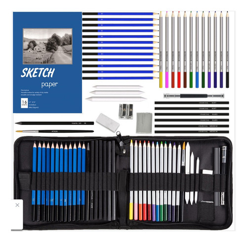 Professional Realistic Drawing Pencil Kit (41 Pieces) .