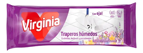 VIRGINIA TRAPERO HUMEDO LAVANDA Y FLORES SILVESTRES 10 UNID.