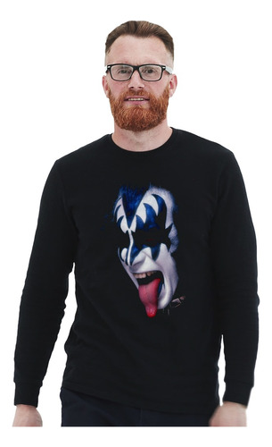 Polera Ml Kiss Gene Simmons Lengua Demon Tongue Rock Impresi