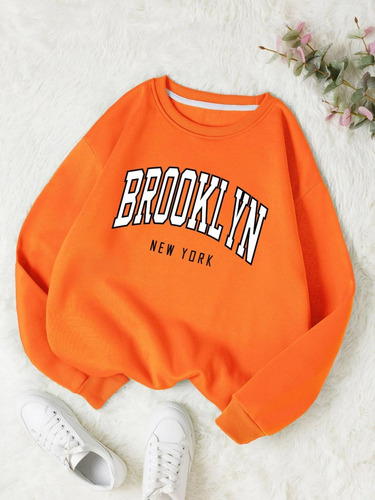Sudaderas Con Capucha Estampadas Brooklyn New Work Para Muje