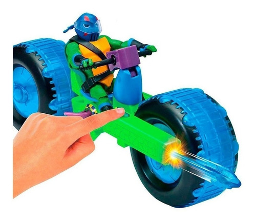 Imagen 3 de 5 de Tortugas Ninja Leonardo Con Moto