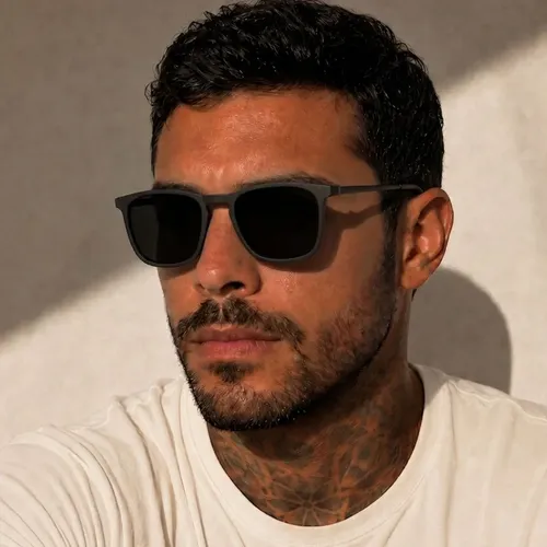 Óculos De Sol Masculino Moderno Estiloso Casual Uv Premium