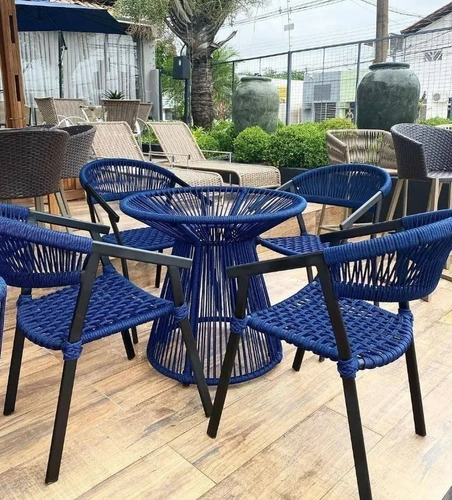 Cadeira Alumínio E Corda Náutica Casa E Jardim - Proteção Uv