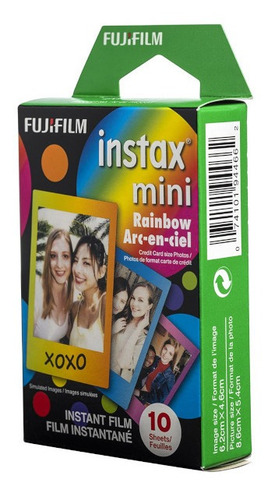 Imagen 2 de 10 de Fujifilm Cartucho Fuji Instax Mini Rainbow 10 Hojas