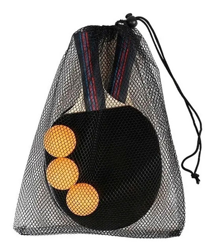 Set Ping Pong Kit Red 2 Paletas 3 Pelotas Sensei Tenis Mesa