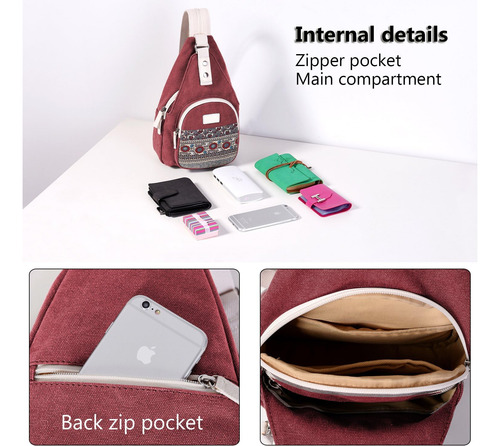 Arcenciel Mini Bolso Bandolera Para Mujer, Mochila De Lona