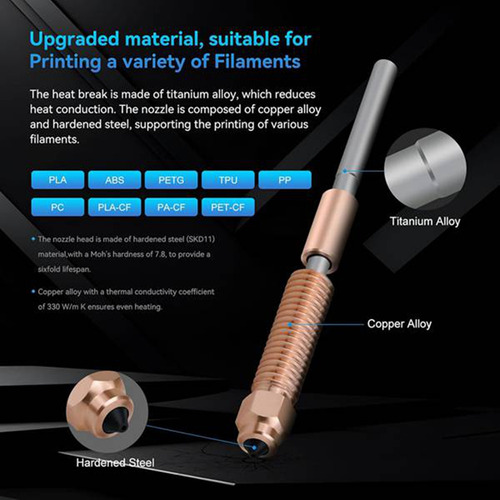 Kit K1 Ceramic Hotend Com Dissipador De Calor Quick Swap Noz