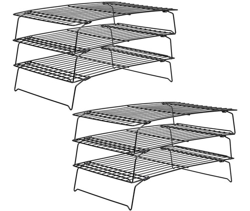 Kingrol 2 Pack 3-tier Apilable Rejilla, Antiadherente Wire C